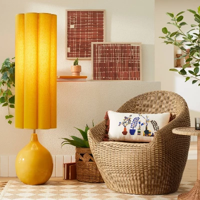 Floor Lamp Yellow Ceramic with Elongated Shade (Includes LED Light Bulb) - Opalhouse™ designed with Jungalow™ Floor Lamp Yellow Ceramic With Elongated Shade (Includes LED Light Bulb) - Opalhouse™ Designed With Jungalow™ -Opalhouse Store GUEST 04050fcf 5380 4576 ab95 025f97872ae3