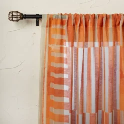 1pc Sheer Ophelia Printed Burnout Window Curtain Panel Orange - Opalhouse™ Designed With Jungalow™ -Opalhouse Store GUEST 154e0bfa b339 41f9 9f40 0461976c9081
