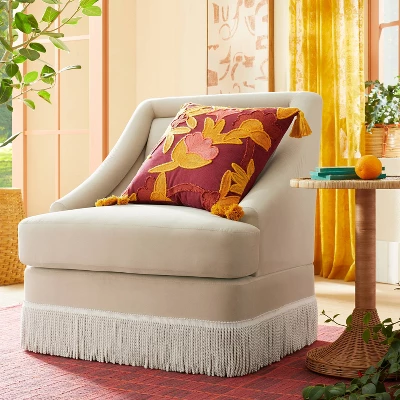 Alberhill Velvet Accent Chair with Fringe - Opalhouse™ designed with Jungalow™ Alberhill Velvet Accent Chair With Fringe - Opalhouse™ Designed With Jungalow™ -Opalhouse Store GUEST 1ba3c020 7abd 4f2d 82b3 19ac770cc73e