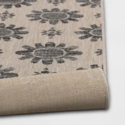 Dark Daisy Outdoor Rug Black - Opalhouse™ -Opalhouse Store GUEST 2361835e c528 4e8b a801 5b5e7b52de57