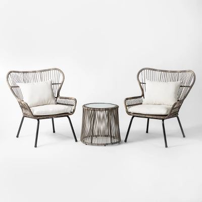 Latigo 3pc Rattan Patio Chat Set, Outdoor Furniture Set - Gray/Brown - Opalhouse™ Latigo 3pc Rattan Patio Chat Set, Outdoor Furniture Set - Gray/Brown - Opalhouse™ -Opalhouse Store GUEST 2fd6d717 8413 4005 98e2 e720e8fe252b