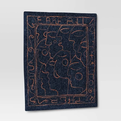 30" x 36" We Are All In This Together Cotton Embroidered Woven Polyester/Cotton Slub Wall Art Blue - Opalhouse™ 30" X 36" We Are All In This Together Cotton Embroidered Woven Polyester/Cotton Slub Wall Art Blue - Opalhouse™ -Opalhouse Store GUEST 3f9f0c0c 533b 463e a4dc 07317e5e0f9d