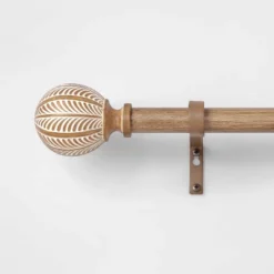 Carved Light Woodtone Ball Curtain Rod Natural - Opalhouse™ 4 Carved Light Woodtone Ball Curtain Rod Natural - Opalhouse™ -Opalhouse Store GUEST 7e070734 076e 44dc 94e6 de22767e0af4