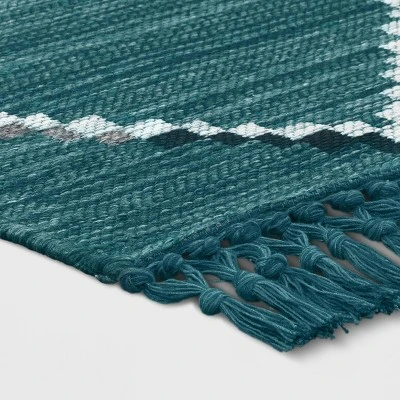 7' x 10' Soft Moroccan Woven Tapestry with Double Knot Fringe Outdoor Rug Teal - Opalhouse™ 7' X 10' Soft Moroccan Woven Tapestry With Double Knot Fringe Outdoor Rug Teal - Opalhouse™ -Opalhouse Store GUEST 997dcd8d cab4 4f9a ac65 0ee138b4016b 1