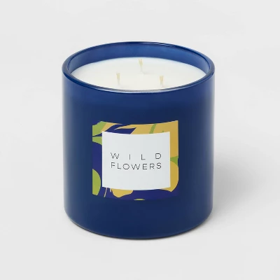28oz Glass Wildflowers Candle Blue - Opalhouse™ 28oz Glass Wildflowers Candle Blue - Opalhouse™ -Opalhouse Store GUEST b28e2eb0 8650 412a 9e1c db2229ca00d1