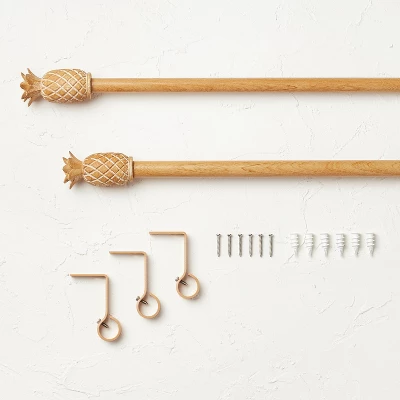 Pineapple Faux Wood Curtain Rod Natural Wood - Opalhouse™ designed with Jungalow™ Pineapple Faux Wood Curtain Rod Natural Wood - Opalhouse™ Designed With Jungalow™ -Opalhouse Store GUEST b565e685 bbc8 405f abbe 297780442d88