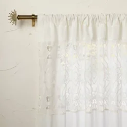1pc Sheer Banded Geo Macrame Window Curtain Panel White - Opalhouse™ Designed With Jungalow™ 5 1pc Sheer Banded Geo Macrame Window Curtain Panel White - Opalhouse™ Designed With Jungalow™ -Opalhouse Store GUEST e45ca8b5 c8fb 4bcd 9418 e1344d66992c